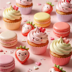 WebPink Valetine's day Digital Beckground