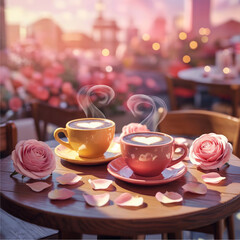 WebPink Valetine's day Digital Beckground