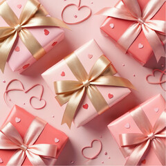 WebPink Valetine's day Digital Beckground