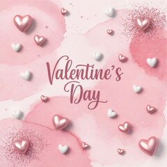 WebPink Valetine's day Digital Beckground