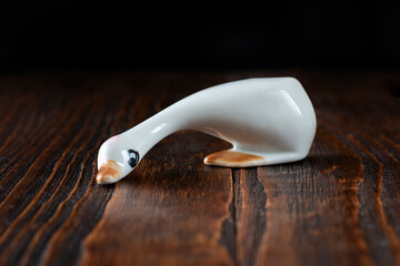 Figurine of a white goose