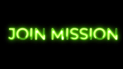 Neon Typography Animation Text Join Mission