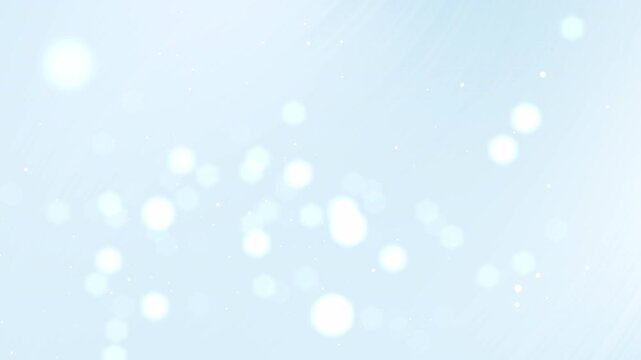 Abstract light blue gradient background with blurry white dots. Suitable for backgrounds, presentations, banners, and digital designs with a soft, ethereal feel.