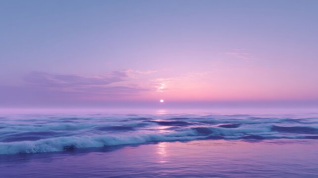 Beautiful ocean sunset with pastel colors aesthetic wallpaper for desktop and mobile background images