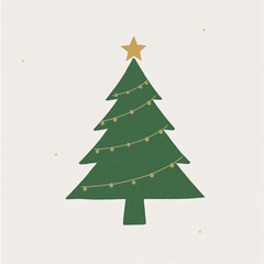Obraz premium christmas tree with gold stars