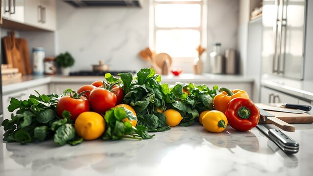 Sunlit Modern Kitchen Countertop