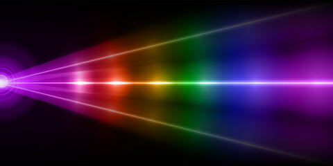 Colorful laser rays glowing spotlighth lines bright futuristic background.