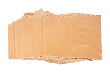 torn cardboard box isolated on white background