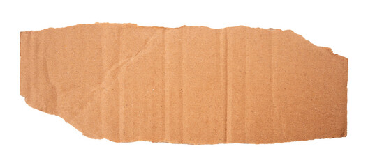 brown cardboard isolated on white background