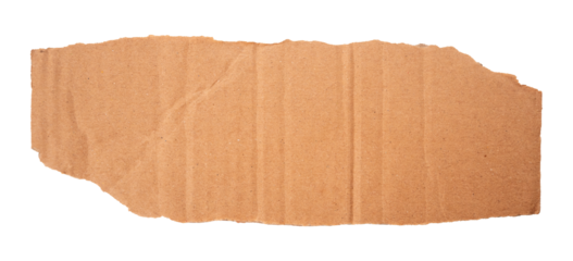 brown cardboard isolated on white background