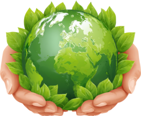 Caring Hands Cradle the Earth: A Symbol of Environmental Protection and Sustainability
