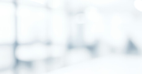 Bright white and light blue abstract background with soft focus shapes, forming a calm luminous ambience with gentle glowing highlights and smooth visual gradients across the scene.