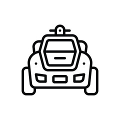 Obraz premium Black line icon for robot car