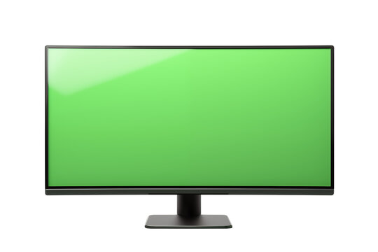 Green Screen Monitor Display - Isolated PC Screen for Tech Projects on transparent background png