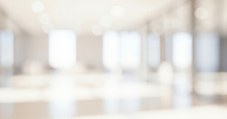 Bright abstract background with soft focus interior light and bokeh circles, creating a smooth glowing and out-of-focus atmosphere ideal for modern corporate layouts