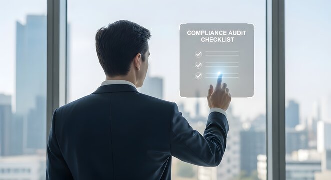 Executive Checking Compliance Audit on Holographic City Interface