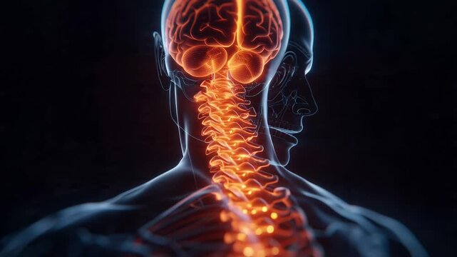 Central Nervous System Pain Human Spine Brain Inflammation Xray View