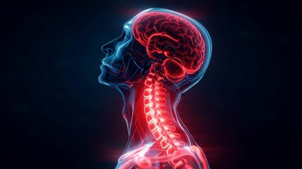 Human Nervous System and Brain Pain Danger Urgency Concept