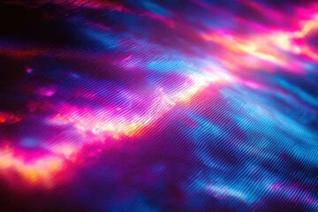 vibrant neon waves of glowing pink blue and orange light rippling across a textured digital surface, energetic and mesmerizing