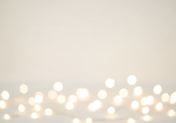 Elegant Christmas Bokeh Background with Golden Lights - Festive Holiday Season Backdrop for Text, wallpaper, background 