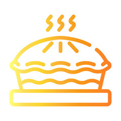 apple pie Line Gradient Icon