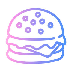 burger Line Gradient Icon