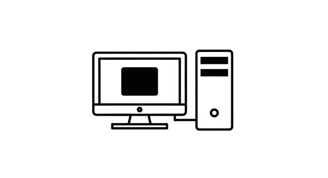 Desktop computer symbol