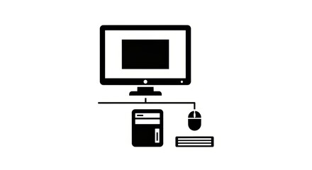 Desktop computer symbol