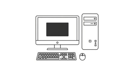 Desktop computer symbol