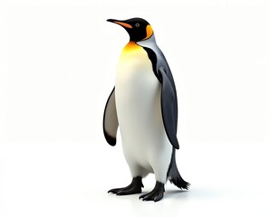 Fototapeta premium Emperor penguin standing with transparent background