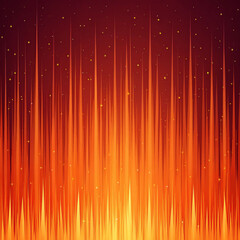Abstract fiery background with upward streaks and scattered stars in shades of red and orange hues