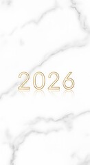 Happy New Year 2026.Elegant golden numbers 2026 isolated on transparent background