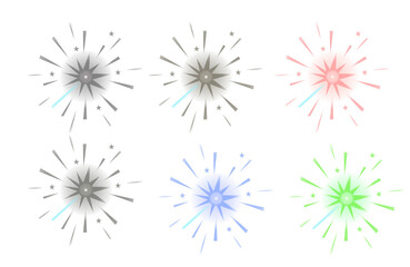 vector illustration of a set of snowflakes