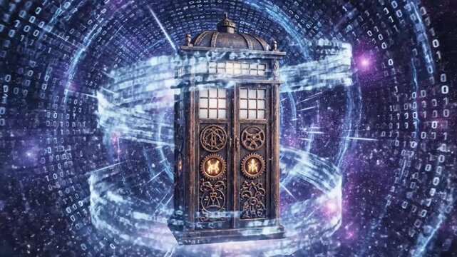 Intricate time box in digital cosmos