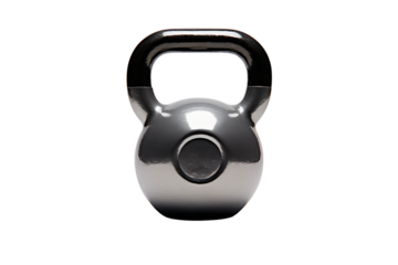 Metallic Kettlebell Weight for Strength Training & Fitness Workouts on transparent background png