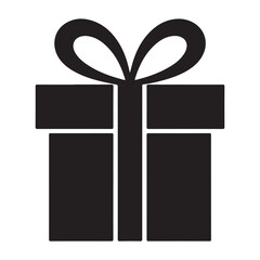 black gift box. vector illustration EPS 10