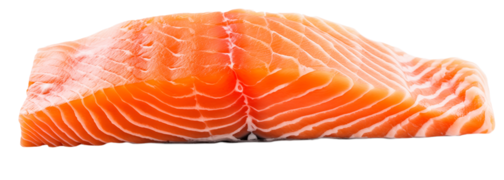 Fresh Raw Salmon Fillet: Healthy Omega-3 Seafood for Culinary Use on transparent background png