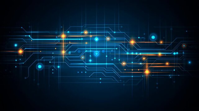 Futuristic digital circuit background design for technology and innovation themes