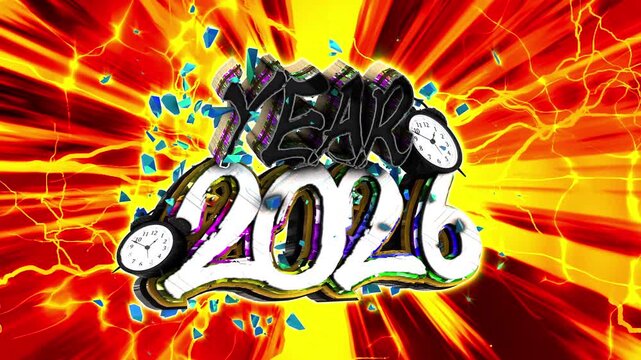 パチンコ風2026年3D文字ループアニメーション素材