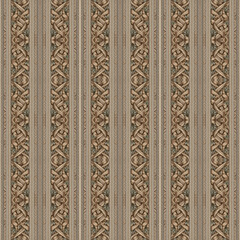 Vintage Ornamental Vertical Stripe Pattern Collection &ndash; Geometric, Floral, Baroque, Tribal and Art Deco Engraved Decorative Columns Seamless Pattern