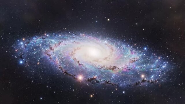 Swirling cosmic entity amidst stardust