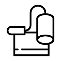 roller paint Line Icon