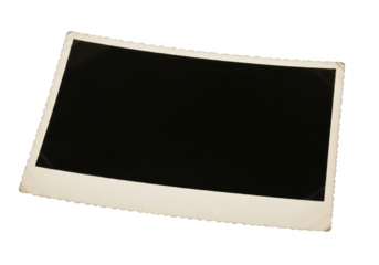 Blank vintage photo frame isolated on transparent background, perfect for adding your own picture or design with a retro feel