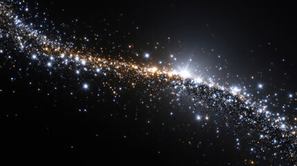 Obraz premium Starlight Refracting Through Billions of Glimmering Stars in a Cosmic Conceptual Shot of a Spiral Galaxy