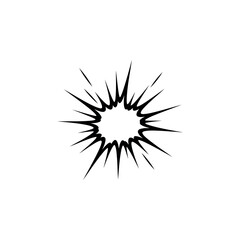 Obraz premium Explosion Icon Silhouette Vector
