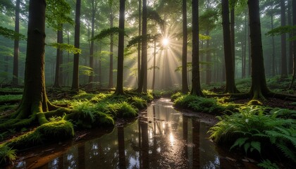 Fototapeta premium morning in the forest