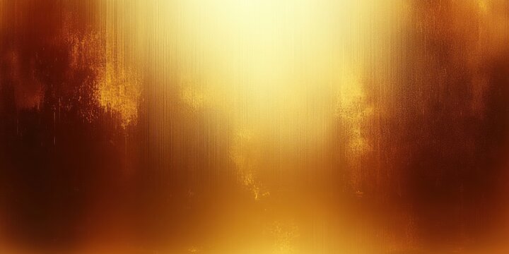 Warm golden abstract texture with vertical brushed streaks, glowing center light, rusty brown edges and subtle speckled grain evoking cozy nostalgia and soft radiant warmth