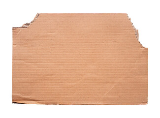 old cardboard isolated on white background