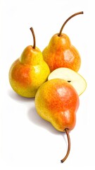 Ripe Pears - A Fresh and Healthy Fruit Still Life.