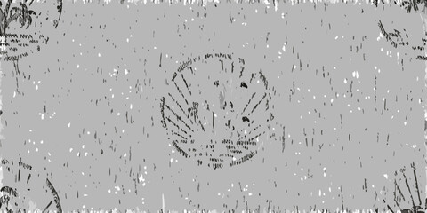 Abstract monochrome background with a central circular emblem and distressed textured effect